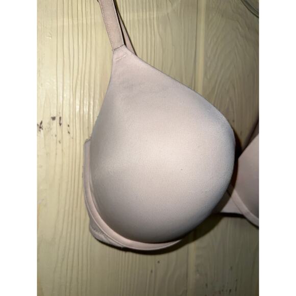 Victoria's Secret PINK Bra 34DD Wear Everywhere Push-up Padded Underwire Tan - Picture 2 of 7
